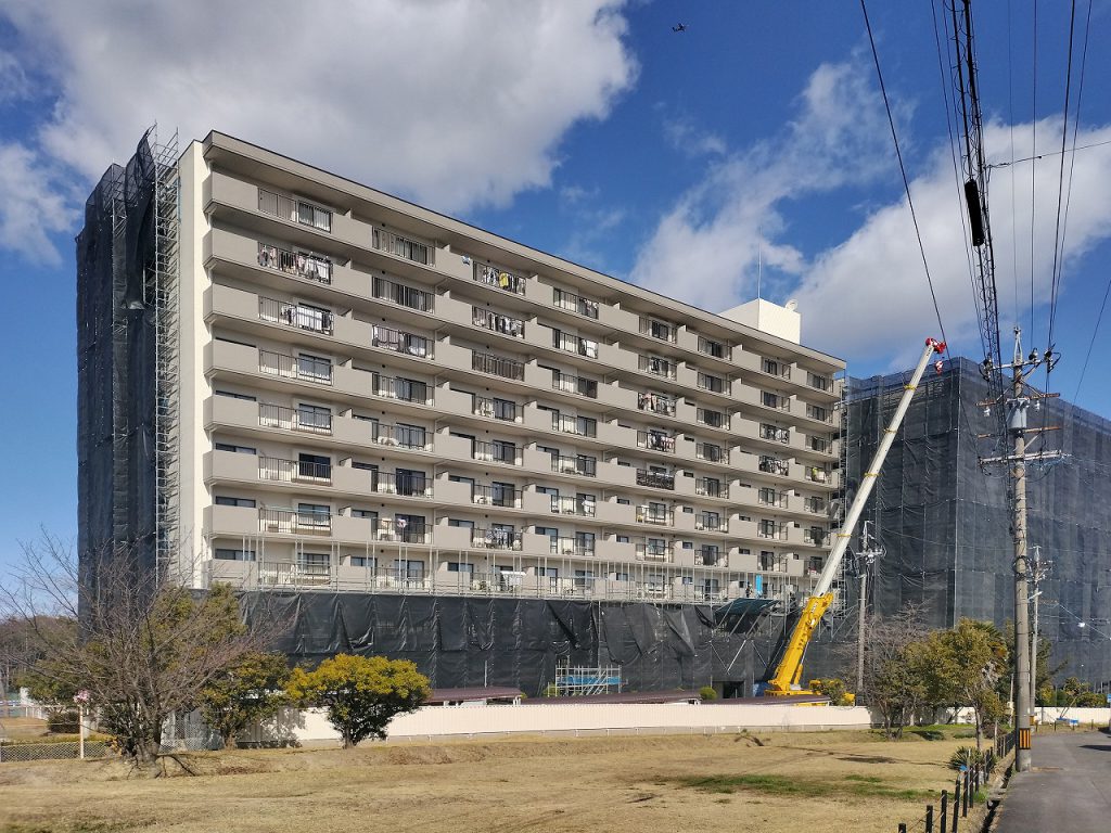 足場解体の様子